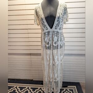 Dizzy Lizzy Sheer Lace Maxi Dress O/S EUC